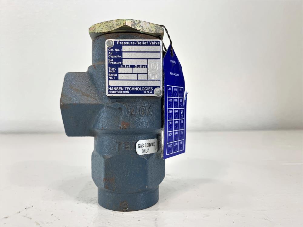 Hansen 1/2" x 1" NPT 300# Relief Valve H5601